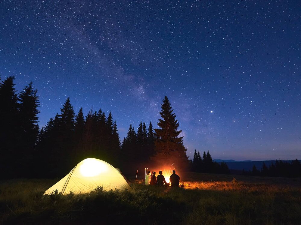 camping at night