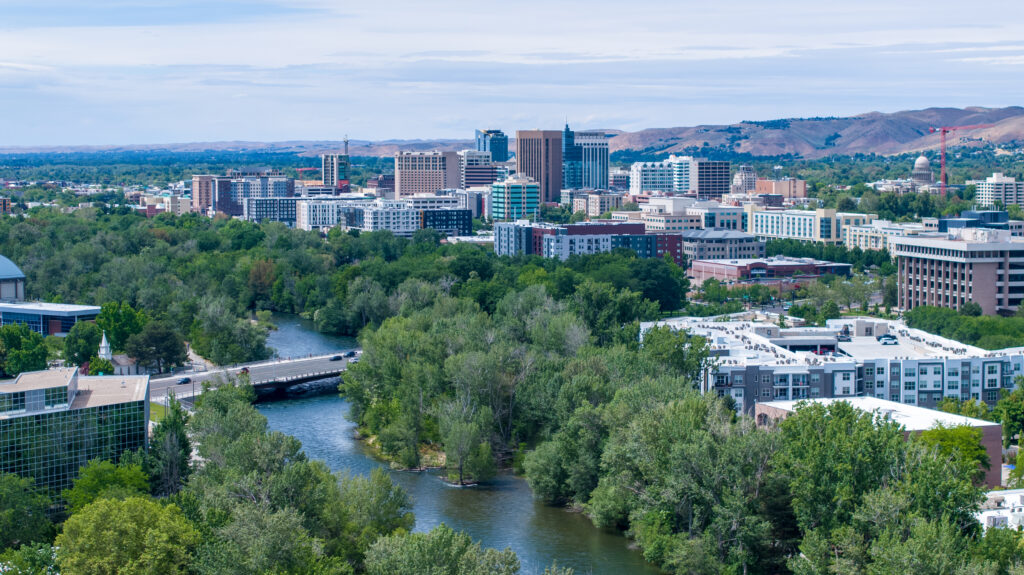Boise, Idaho aerial view.