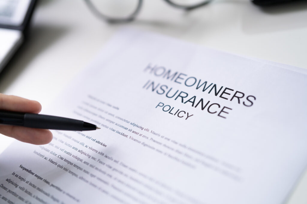Homeowners Insurance Policy And Benefits. Legal Form