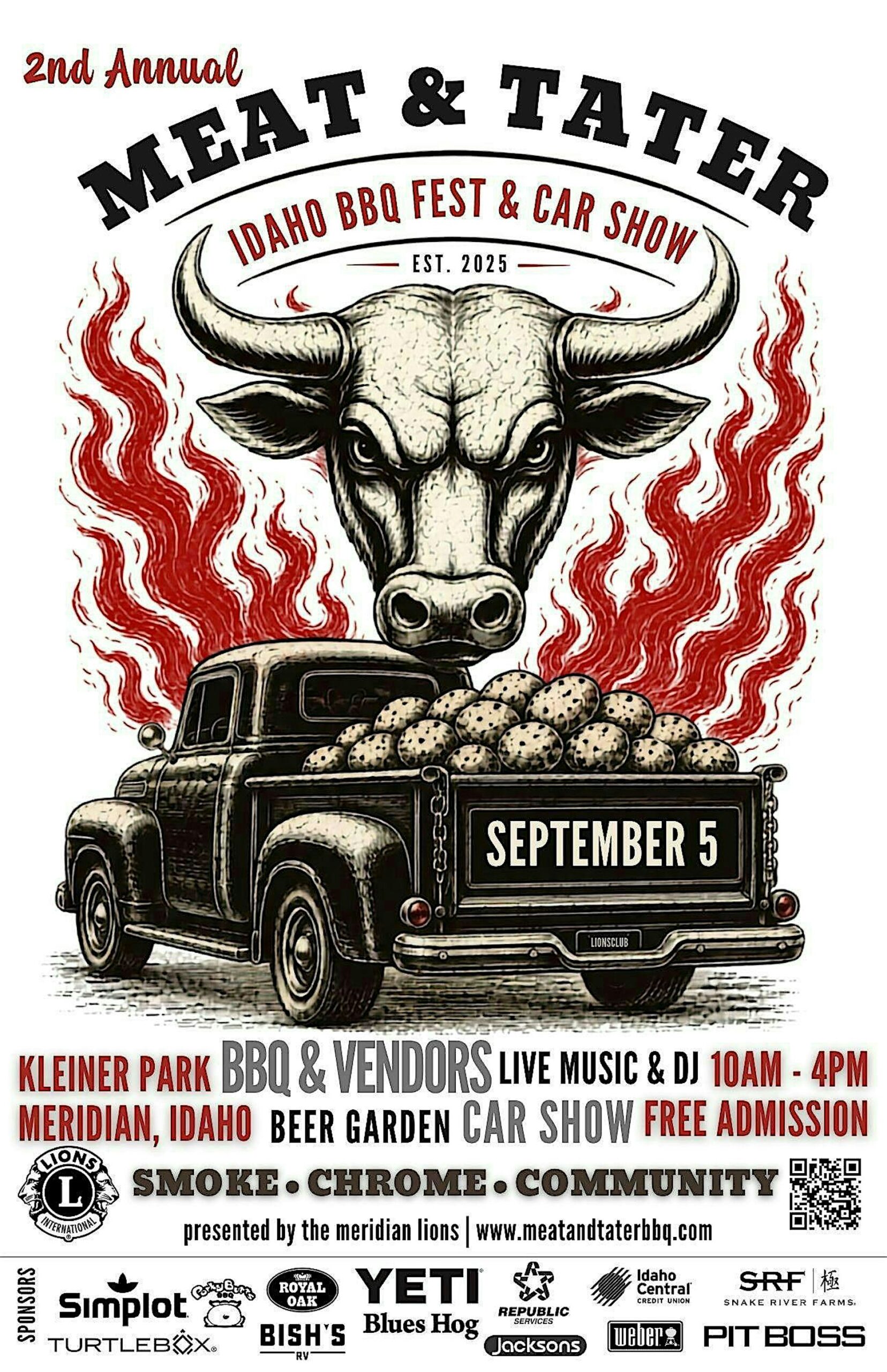 Meat and Tater BBQ Fest & Car Show — Family fun in Julius M. Kleiner Memorial Park · Meridian
